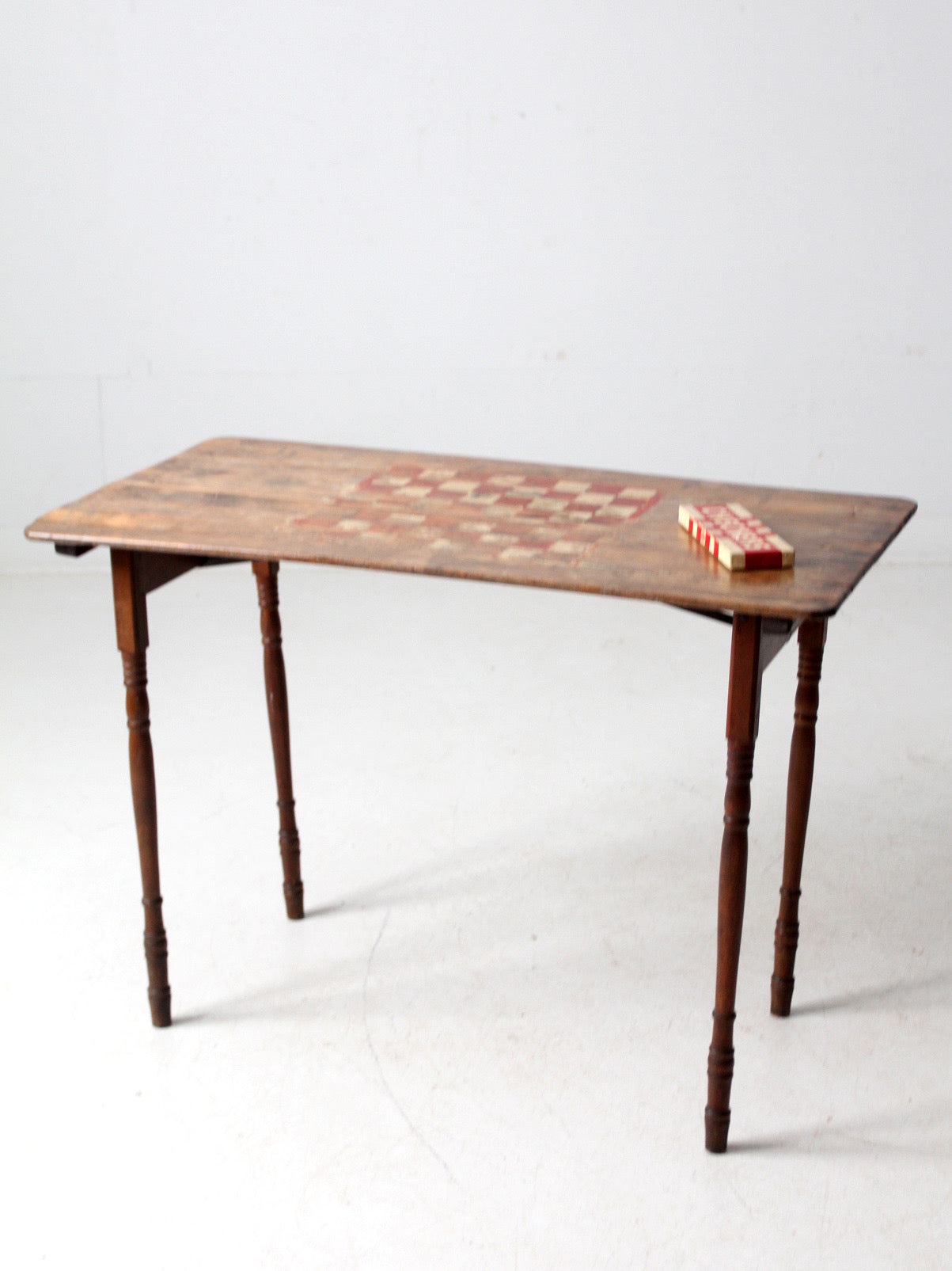 antique folding checkerboard table