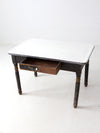 antique enamel top kitchen table
