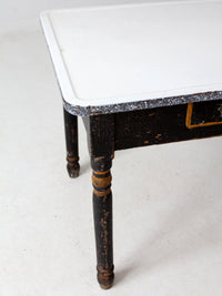 antique enamel top kitchen table