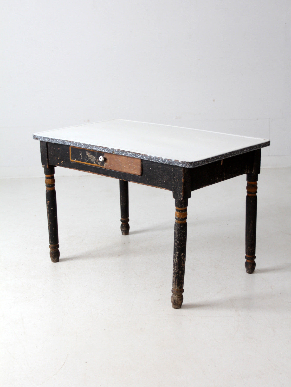 antique enamel top kitchen table