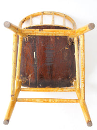 antique yellow painted Windsor style chair