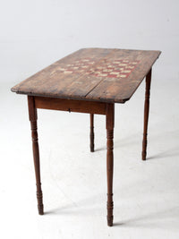 antique folding checkerboard table
