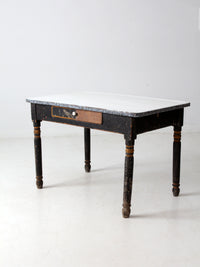 antique enamel top kitchen table