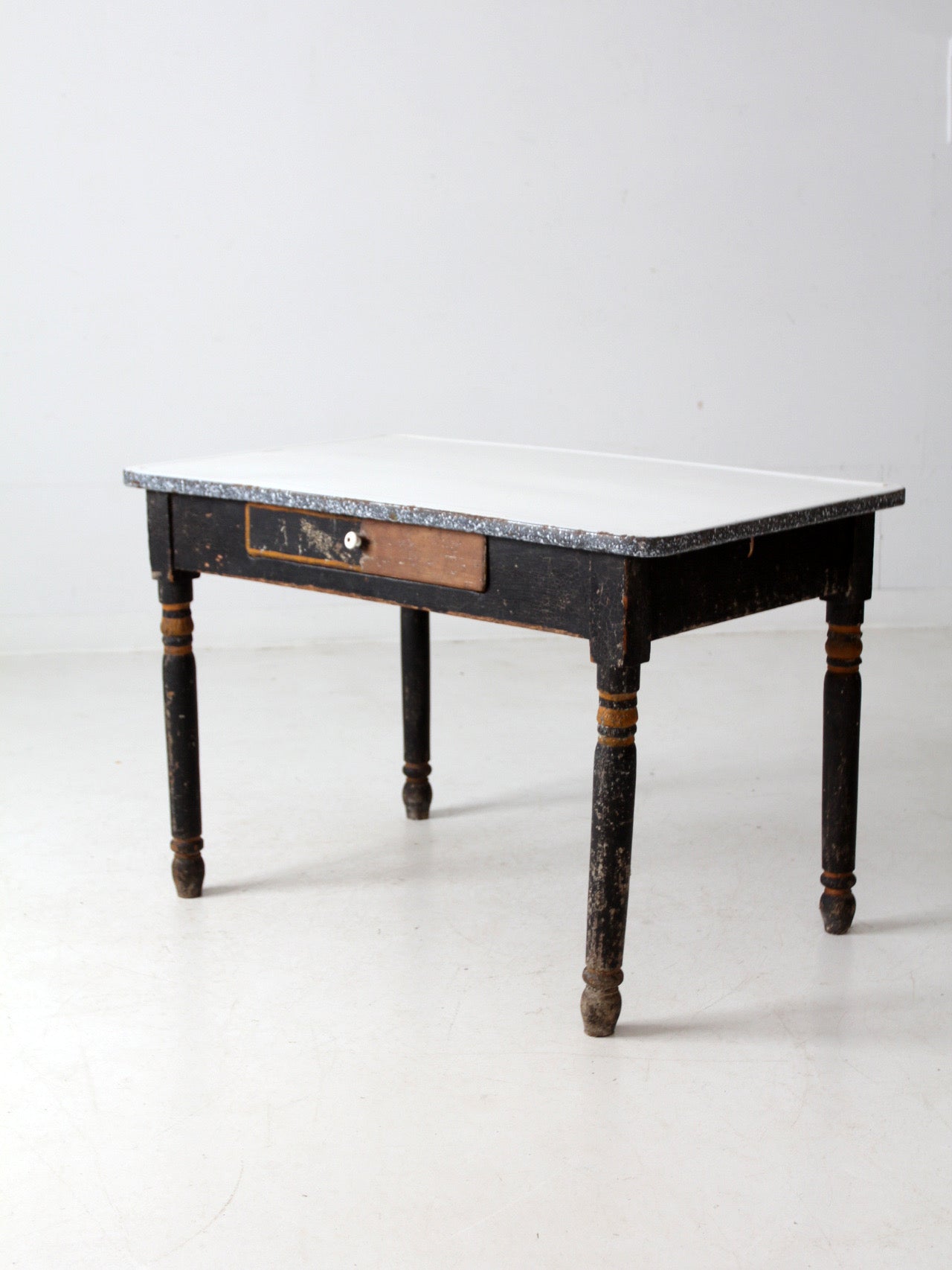 antique enamel top kitchen table