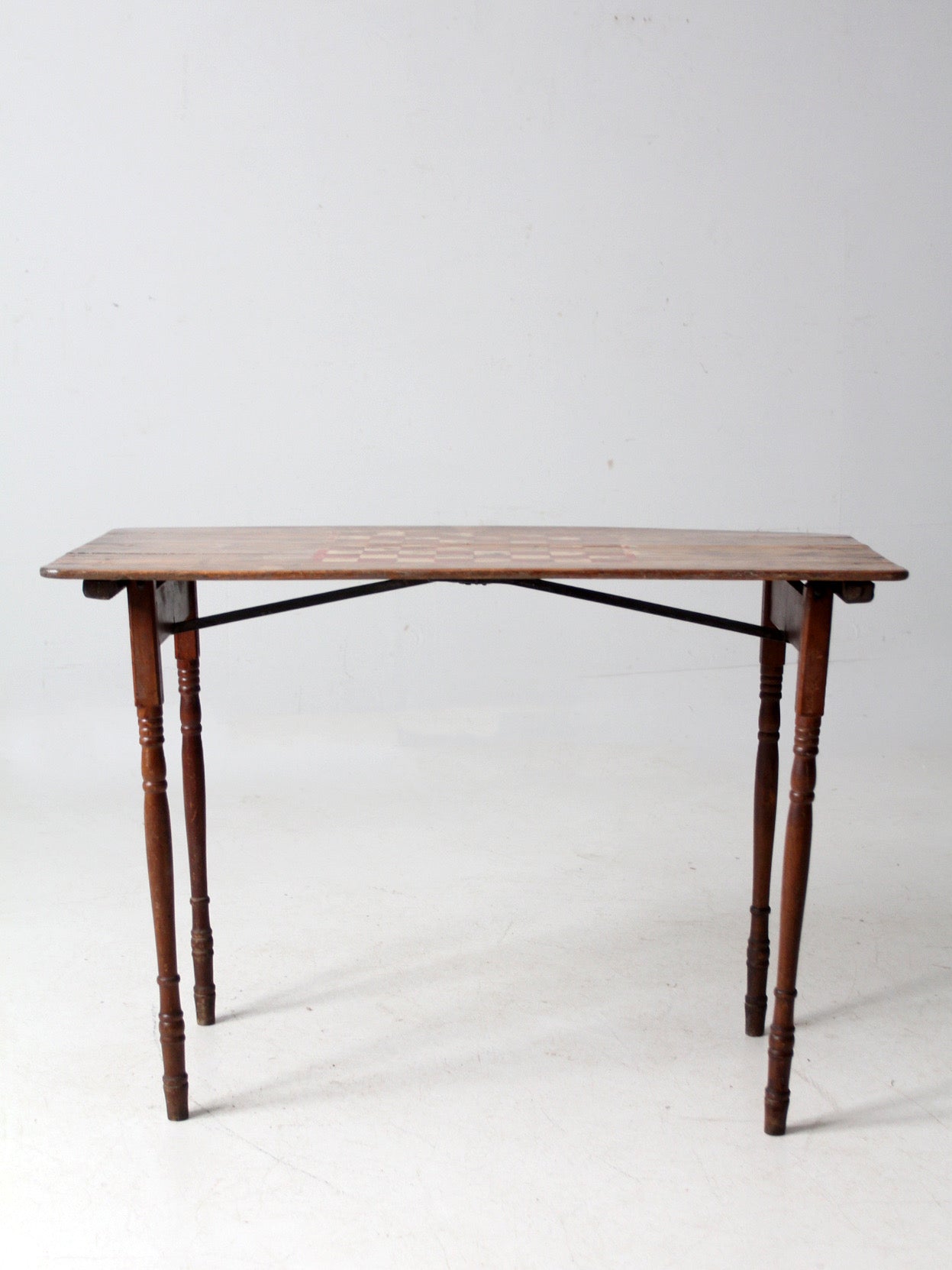 antique folding checkerboard table