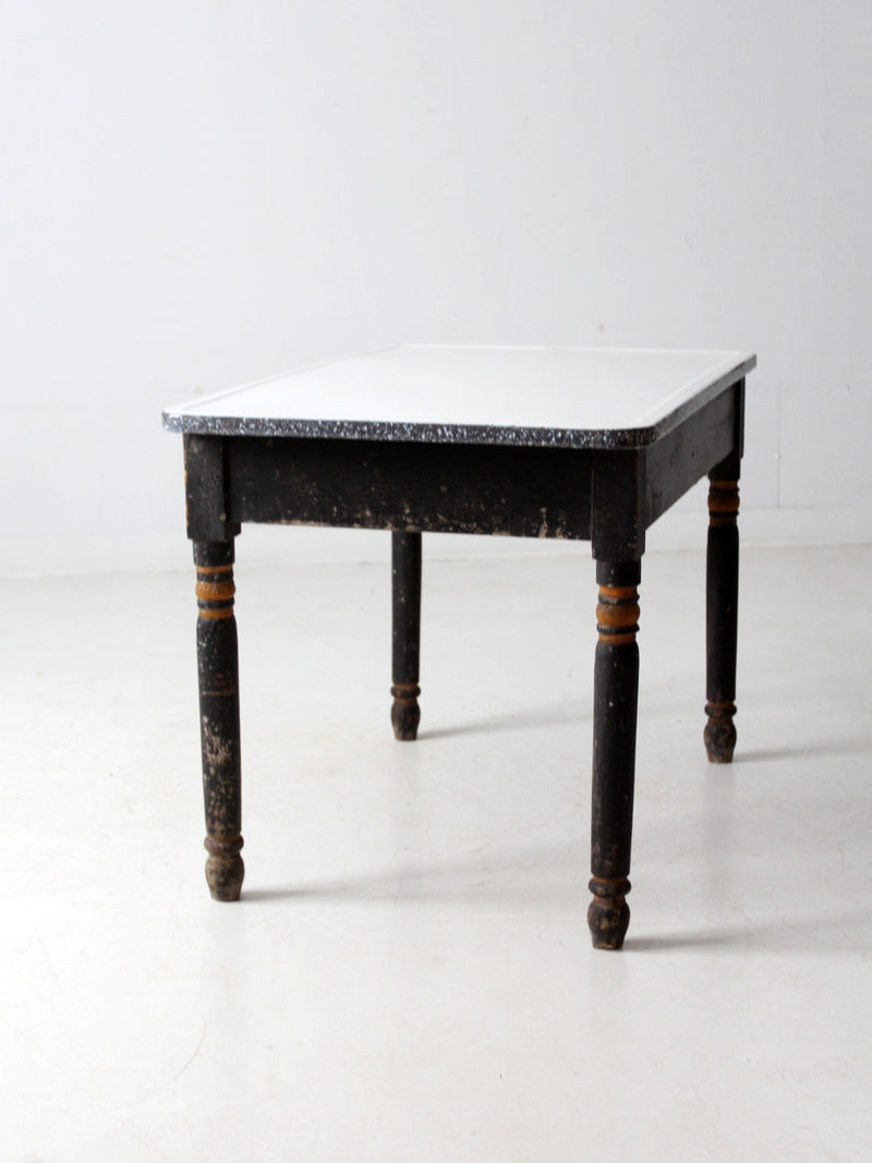 antique enamel top kitchen table