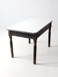 antique enamel top kitchen table