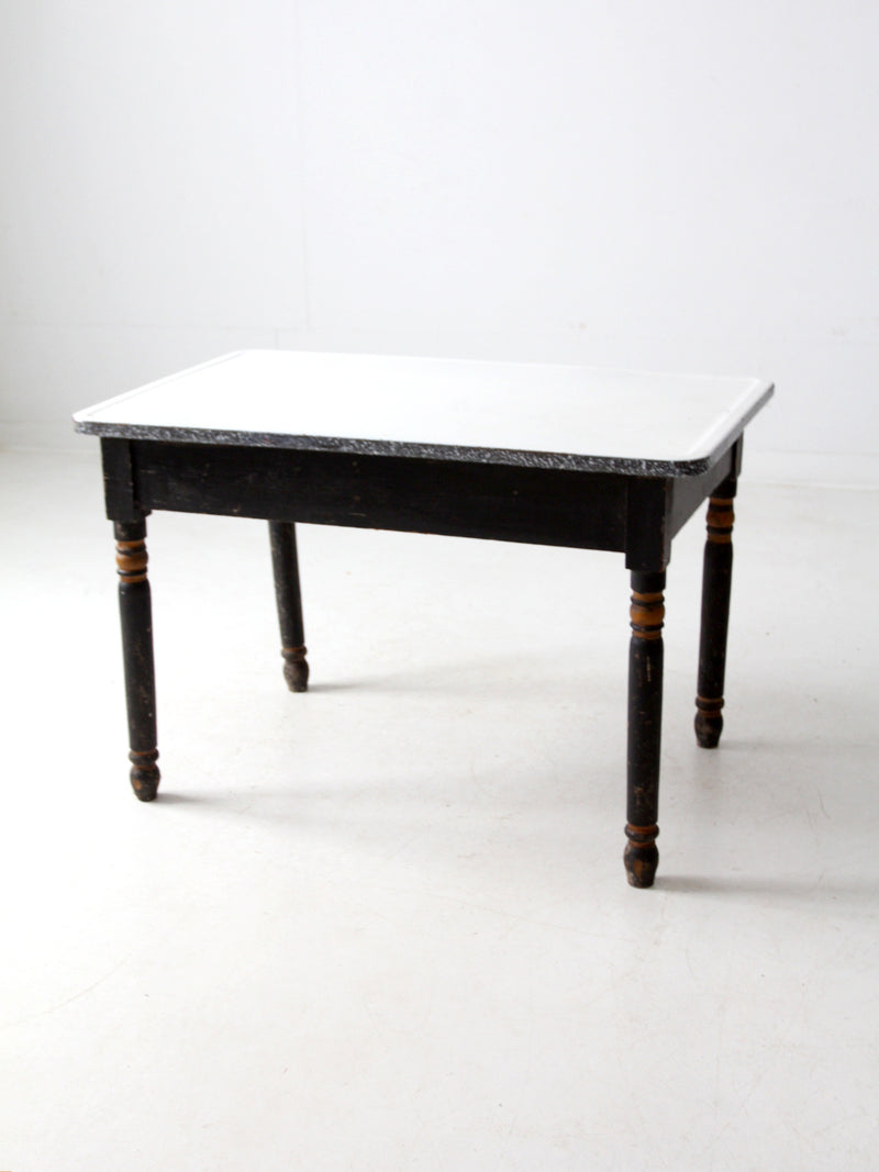 antique enamel top kitchen table