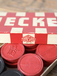 antique folding checkerboard table