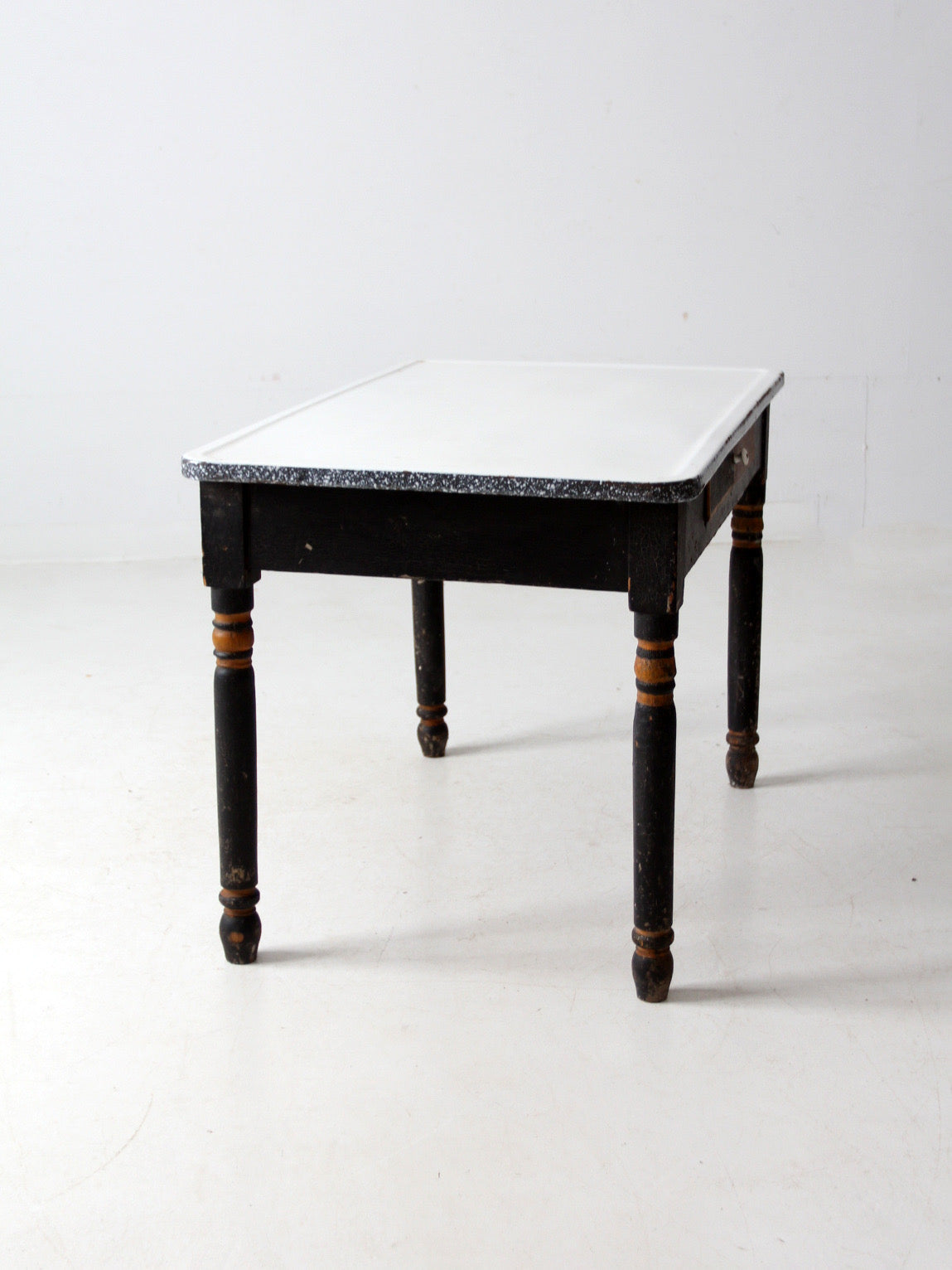 antique enamel top kitchen table