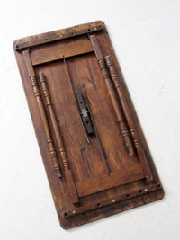 antique folding checkerboard table