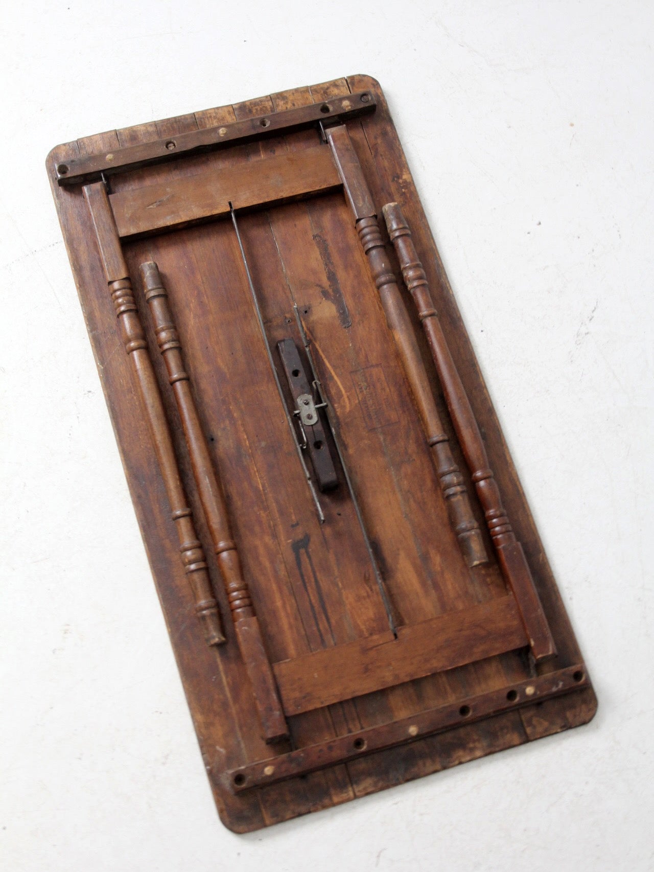 antique folding checkerboard table