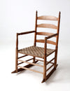 antique splint weave seat rocking chair
