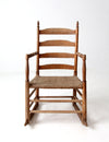 antique splint weave seat rocking chair