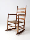 antique splint weave seat rocking chair