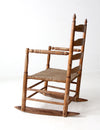 antique splint weave seat rocking chair