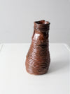 vintage coiled studio pottery vase