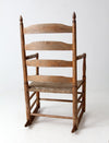antique splint weave seat rocking chair
