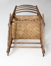 antique splint weave seat rocking chair