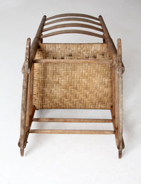 antique splint weave seat rocking chair