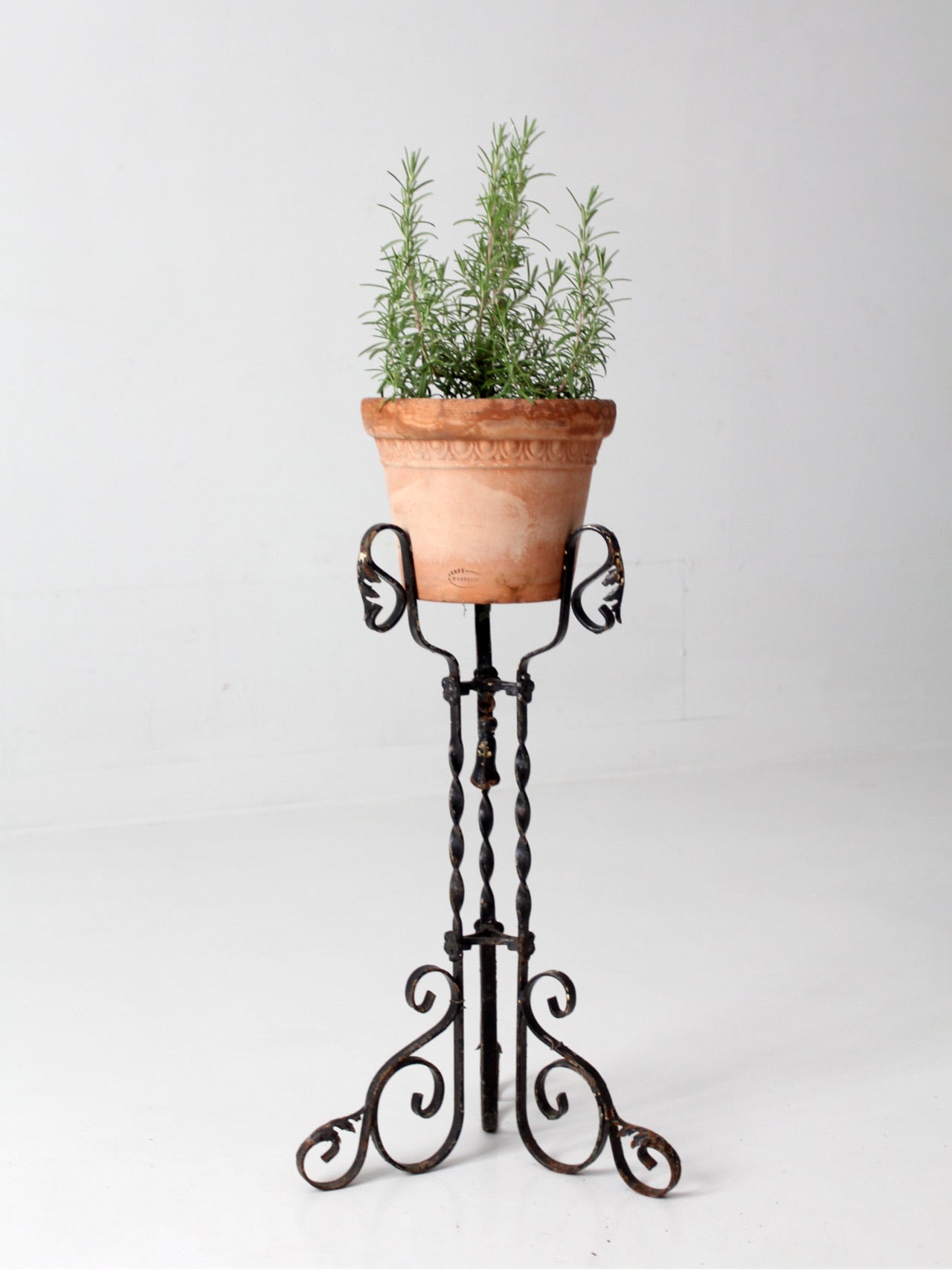 antique Victorian wrought iron plant stand