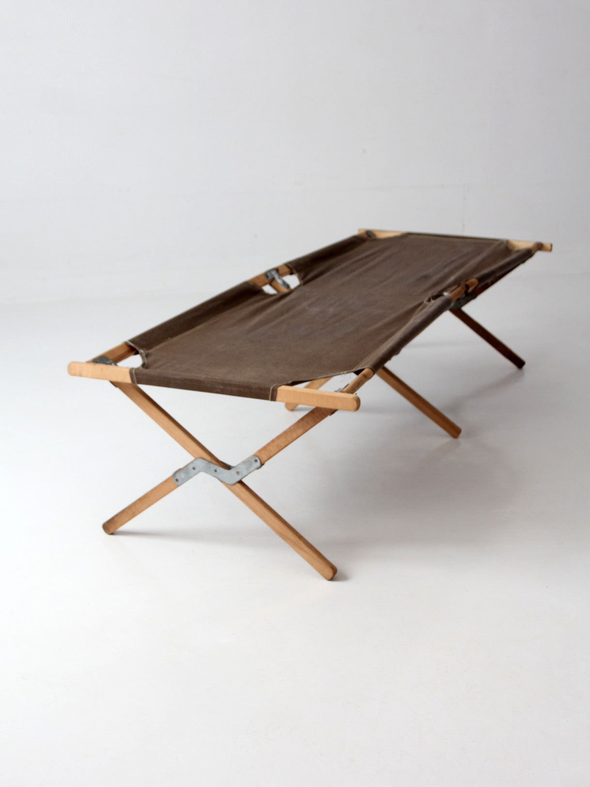 vintage Byer folding campaign style camp cot