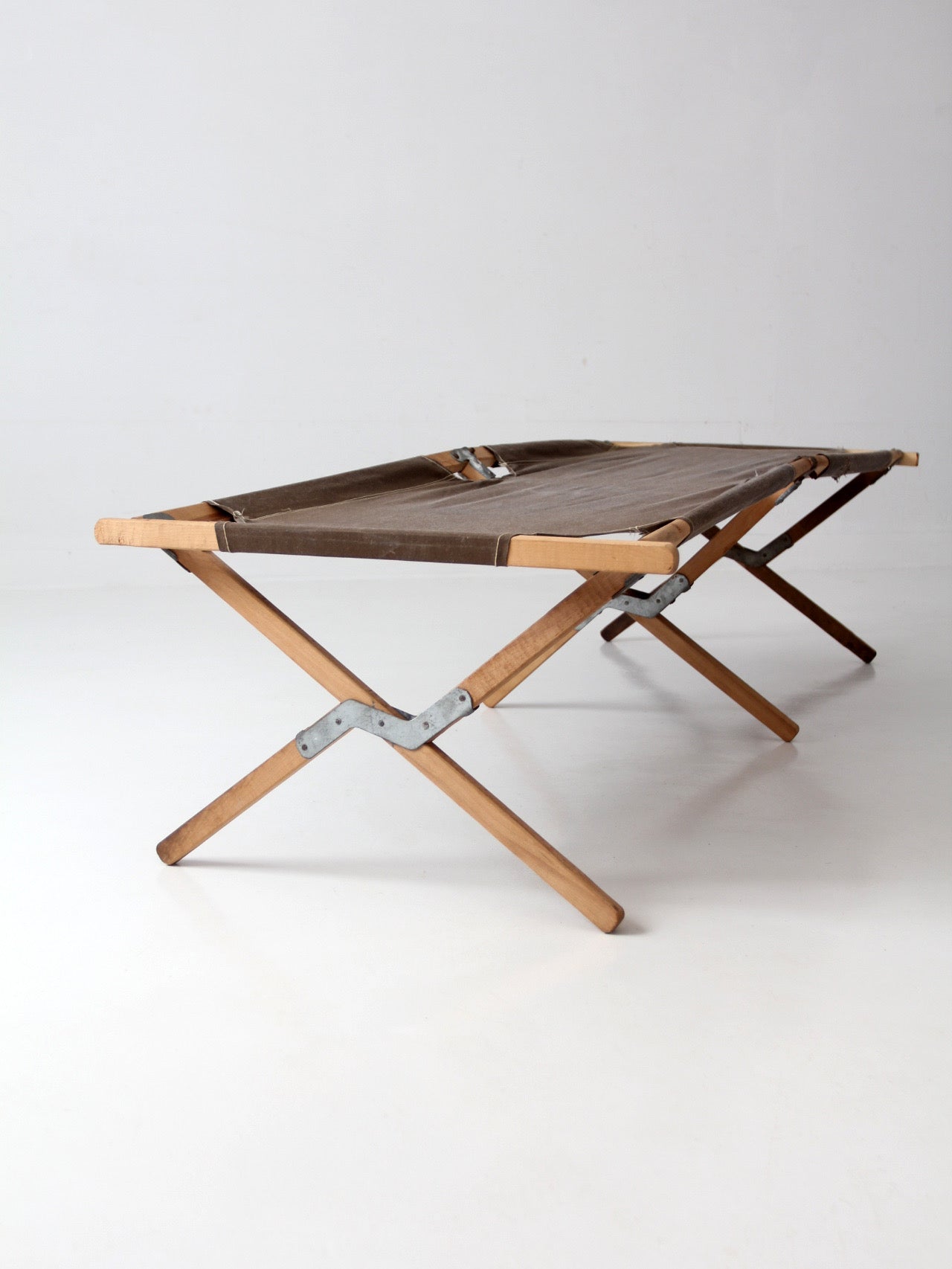 vintage Byer folding campaign style camp cot