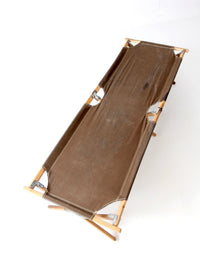 vintage Byer folding campaign style camp cot