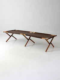 vintage Byer folding campaign style camp cot