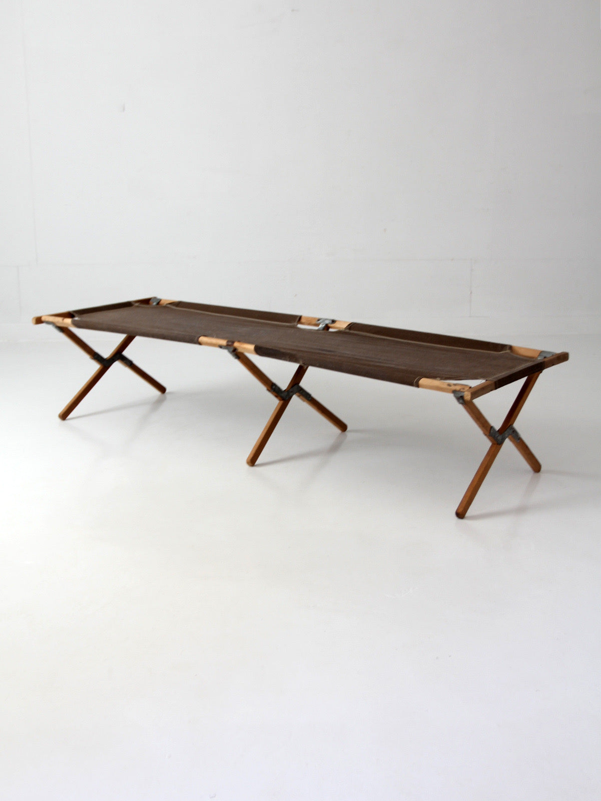 vintage Byer folding campaign style camp cot