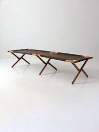 vintage Byer folding campaign style camp cot