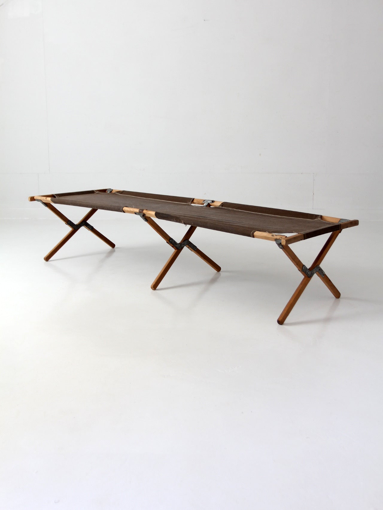 vintage Byer folding campaign style camp cot