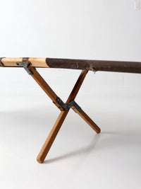 vintage Byer folding campaign style camp cot