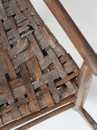 antique splint weave seat rocking chair