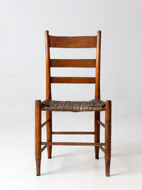 antique American splint weave seat chair