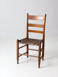 antique American splint weave seat chair