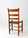 antique American splint weave seat chair