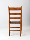 antique American splint weave seat chair