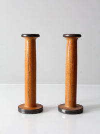 pair antique Clayton Bradford spools