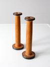 pair antique Clayton Bradford spools