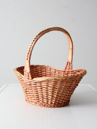 vintage wicker gathering basket