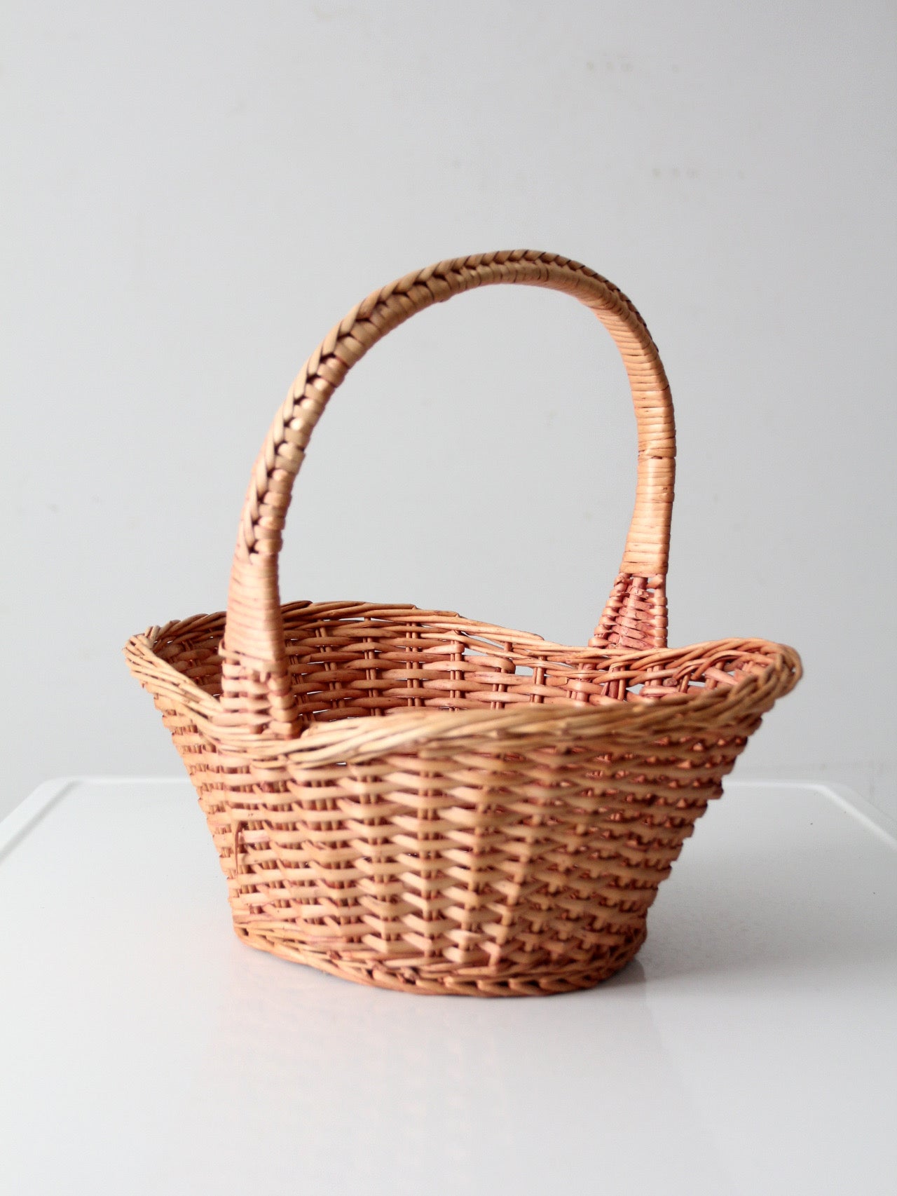 vintage wicker gathering basket