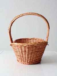 vintage wicker gathering basket