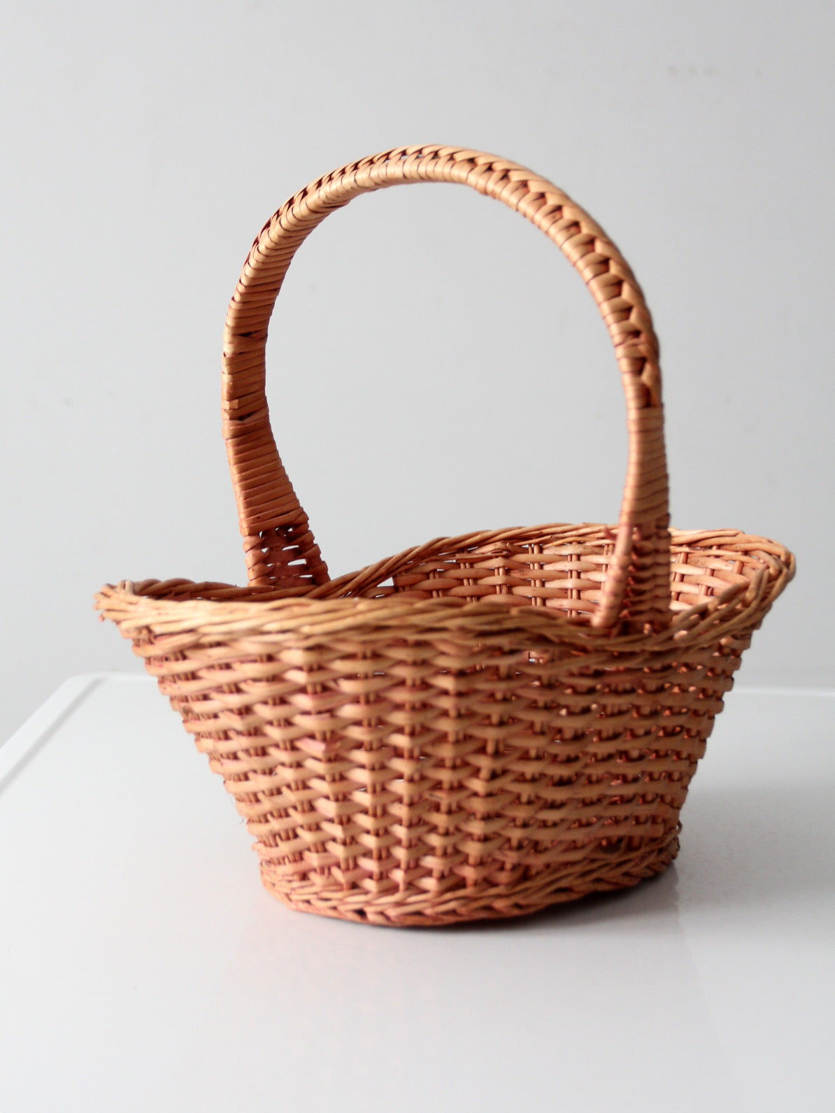 vintage wicker gathering basket