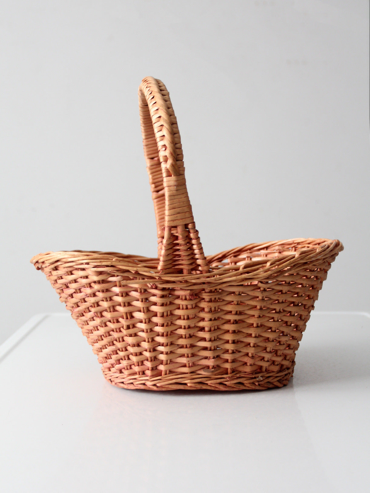 vintage wicker gathering basket