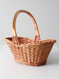 vintage wicker gathering basket
