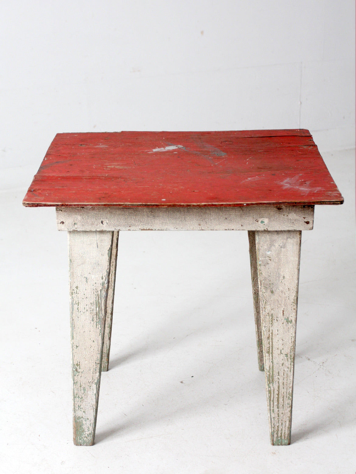 vintage rustic painted side table