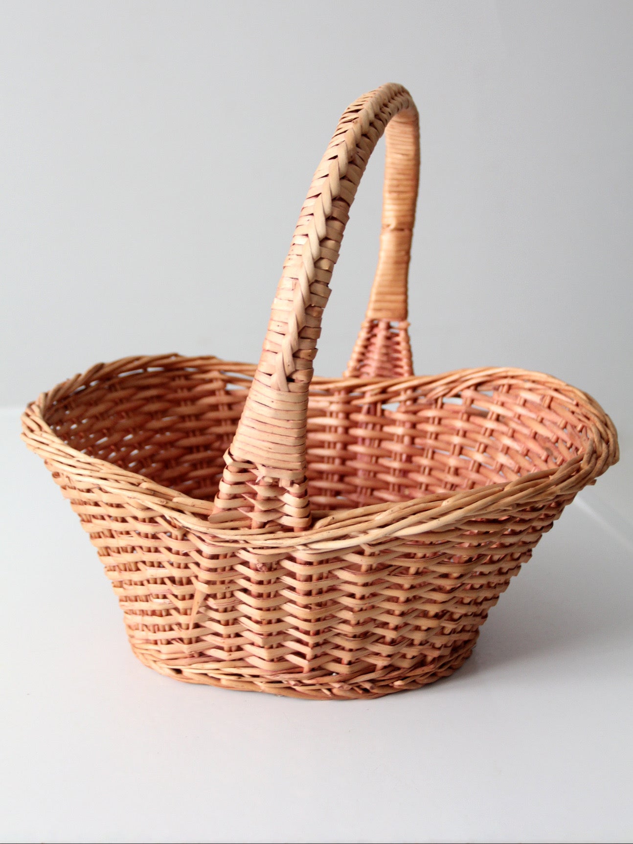 vintage wicker gathering basket