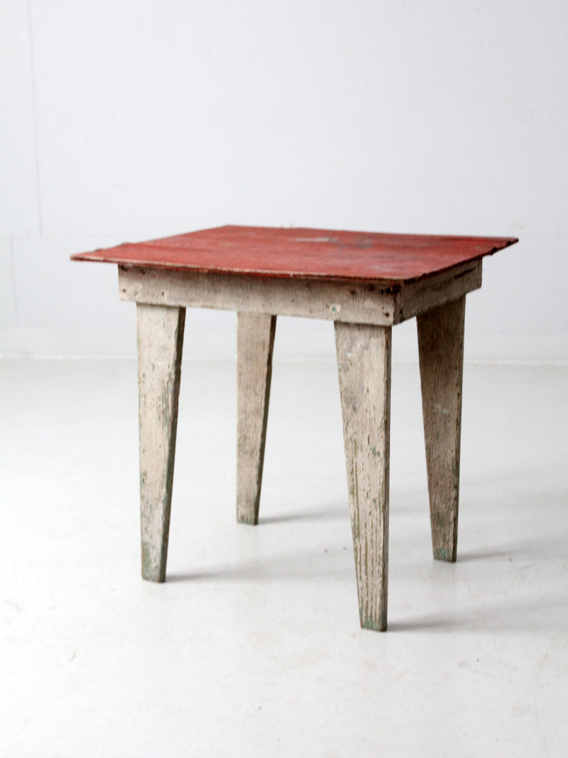 vintage rustic painted side table