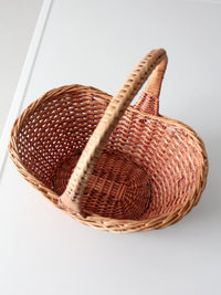vintage wicker gathering basket
